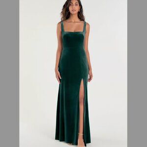 Jenny Yoo Mara Emerald Velvet Dress- Size 2